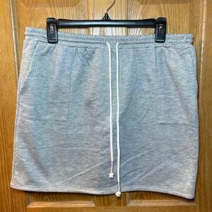 Hem & Thread Gray Sweatshirt Skirt